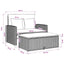 2-personers havesofa med hynder polyrattan brun