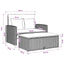 2-personers havesofa med hynder polyrattan beige