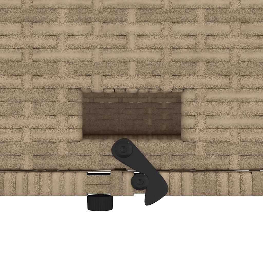 2-personers havesofa med hynder polyrattan og akacietræ beige