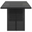 havebord med glastop 190x80x74 cm polyrattan sort
