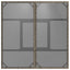 havebord med glastop 80x80x75 cm polyrattan grå