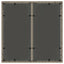havebord med glastop 90x90x75 cm polyrattan grå