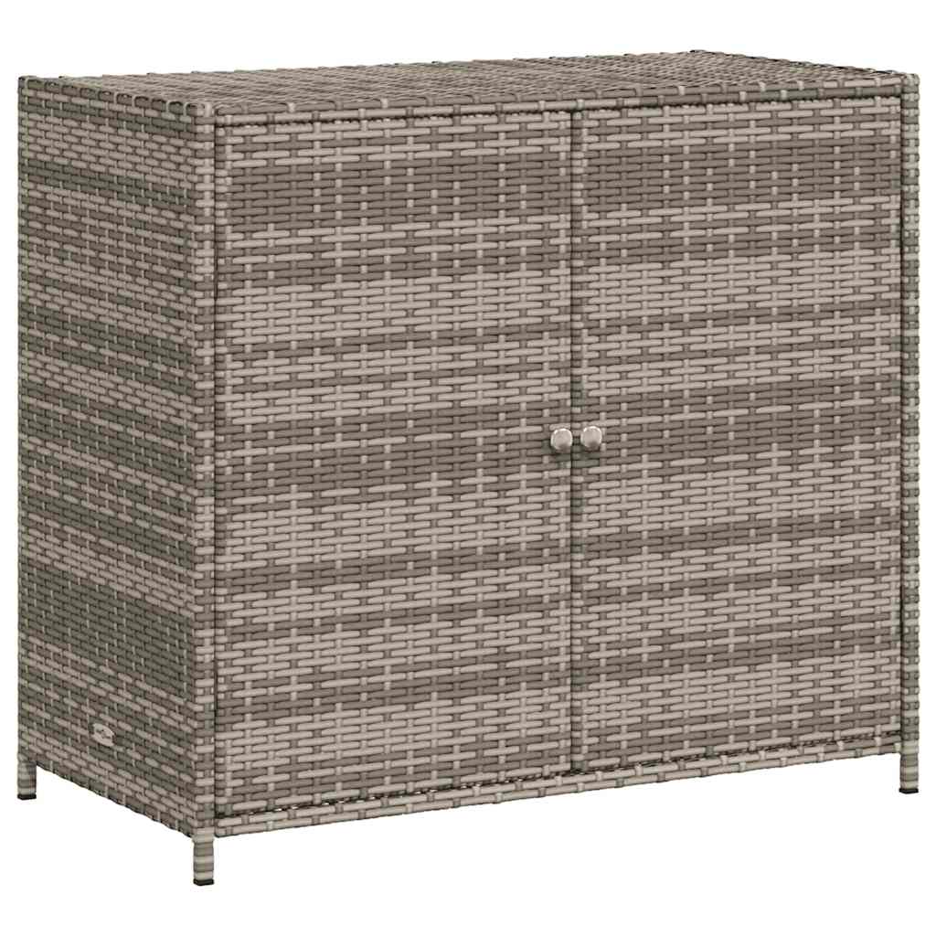 opbevaringsskab til haven 83x45x76 cm polyrattan grå