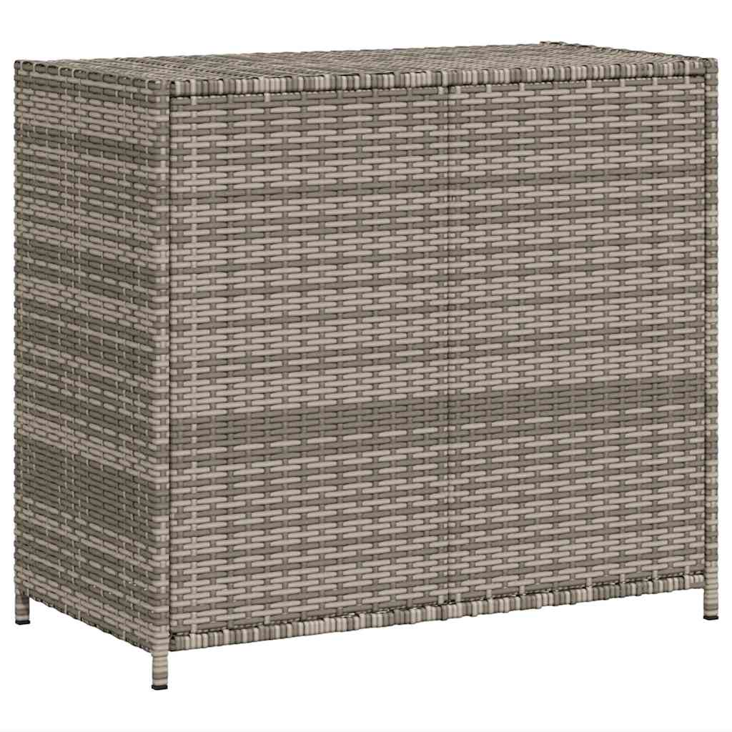 opbevaringsskab til haven 83x45x76 cm polyrattan grå