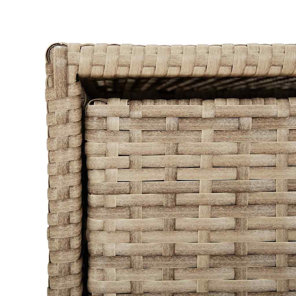 opbevaringsskab til haven 55x59x69 cm polyrattan beige