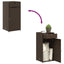 opbevaringsskab til haven 55x55x111 cm polyrattan brun