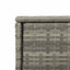 opbevaringsskab til haven 55x55x111 cm polyrattan grå