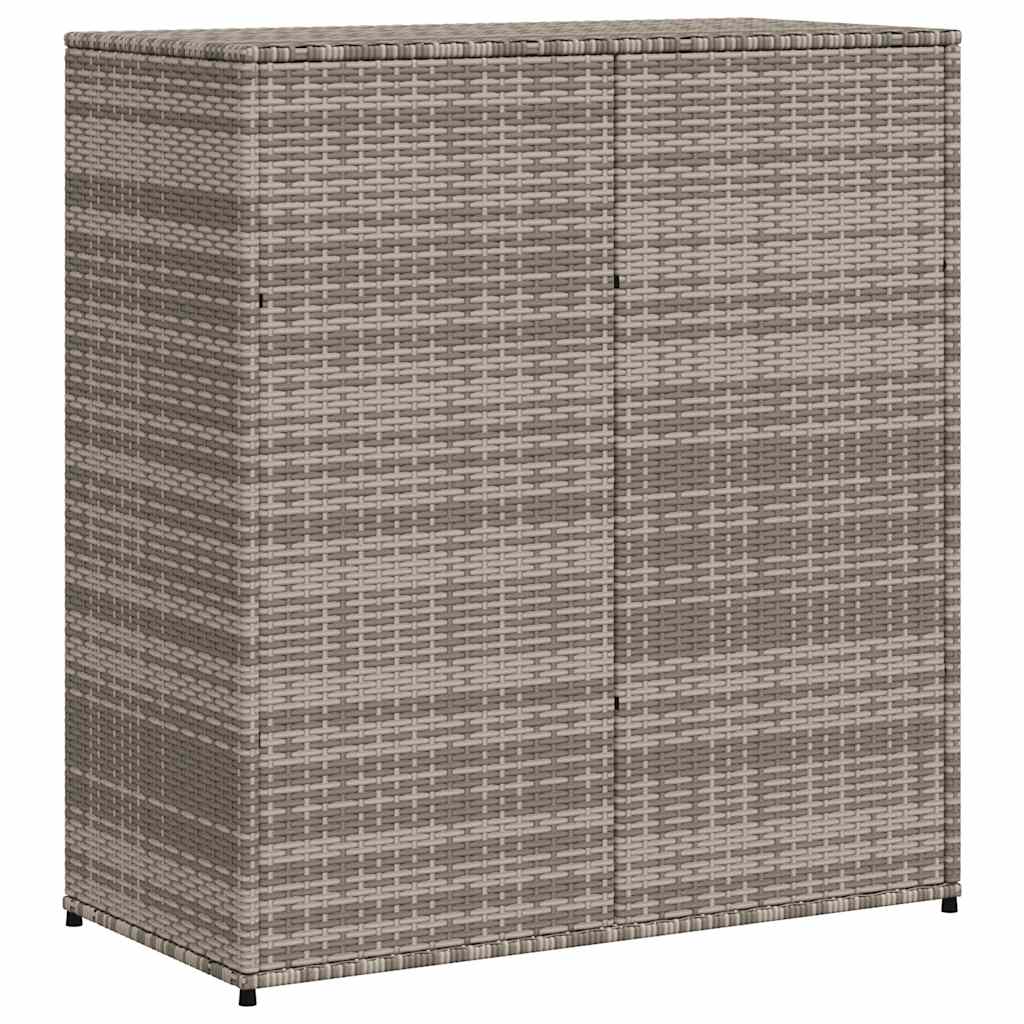 opbevaringsskab til haven 105x55x113 cm polyrattan grå