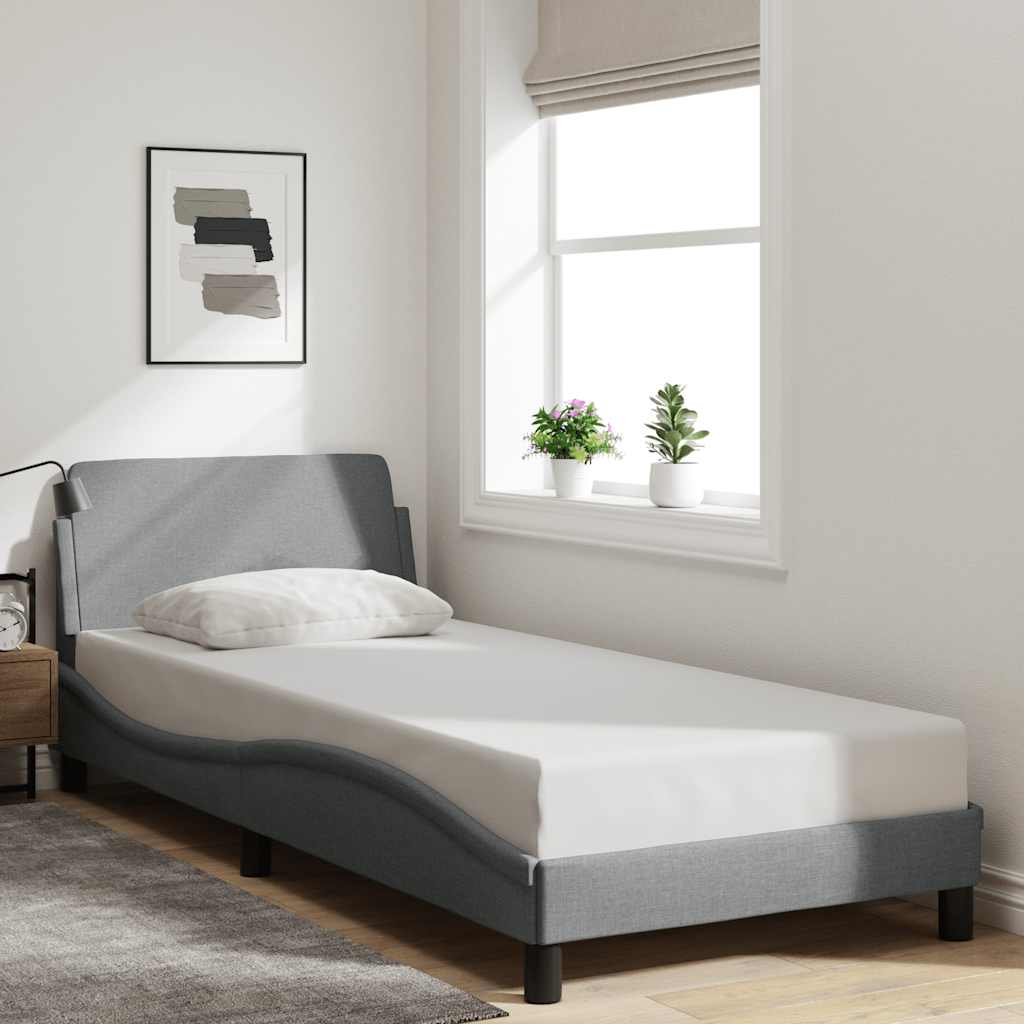 sengeramme Dover Lysegrå 80x200 cm Stof