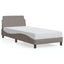 sengeramme med sengegavl Dover Taupe 80x200 cm Stof