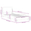 sengeramme med sengegavl Dover Taupe 80x200 cm Stof