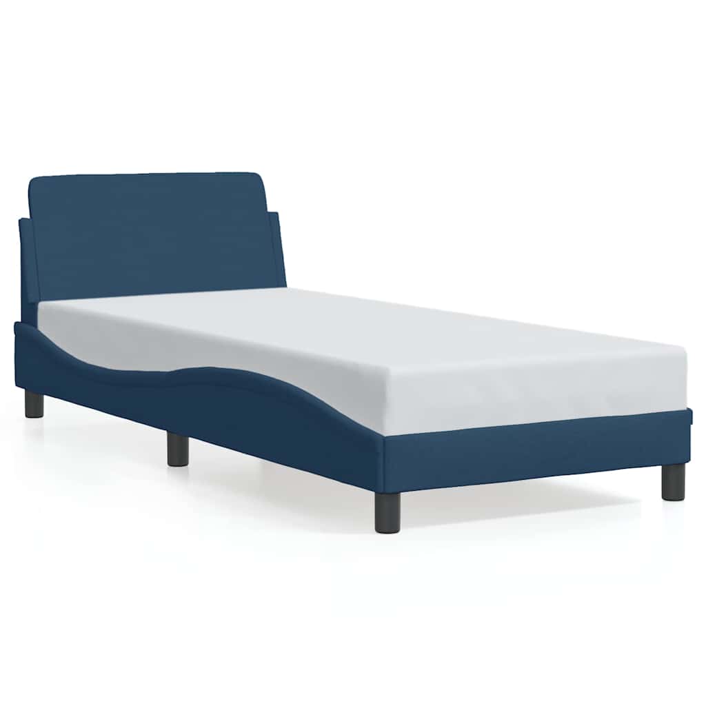 sengeramme med sengegavl Dover Blå 80x200 cm Stof
