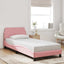 sengeramme med sengegavl Dover Pink 80x200 cm Fløjl