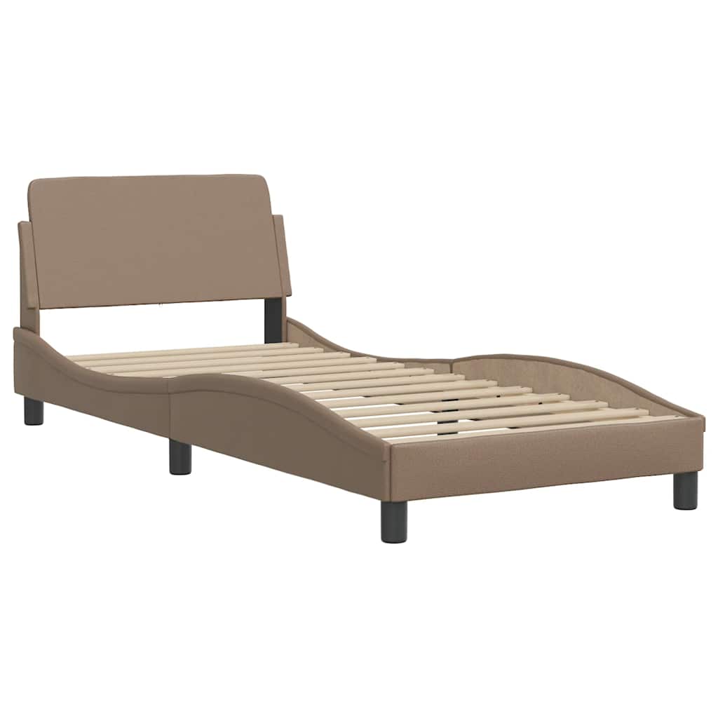sengeramme Dover 80x200 cm kunstlæder cappuccinofarvet