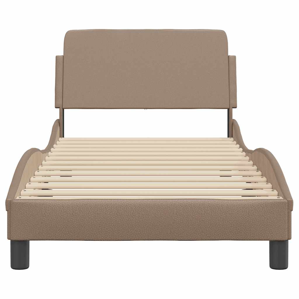 sengeramme Dover 80x200 cm kunstlæder cappuccinofarvet