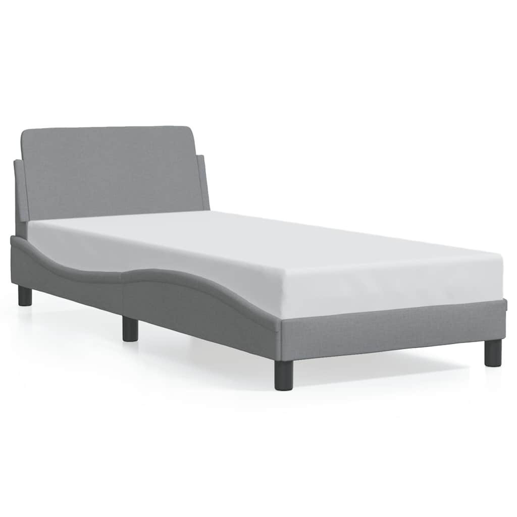 sengeramme Dover Lysegrå 90x190 cm Stof