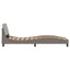 sengeramme med sengegavl Dover Taupe 90x190 cm Stof