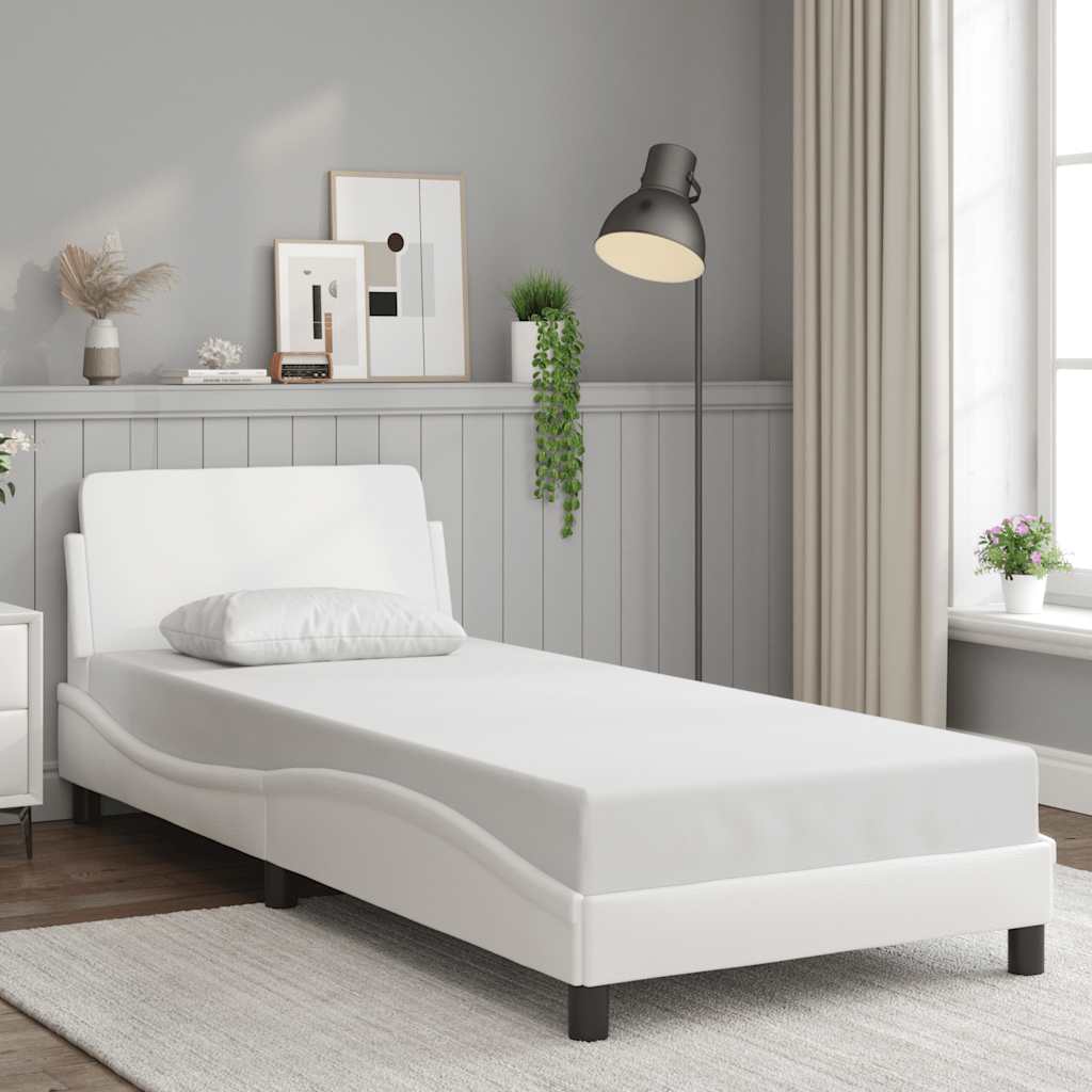 sengeramme Dover 90x190 cm kunstlæder hvid