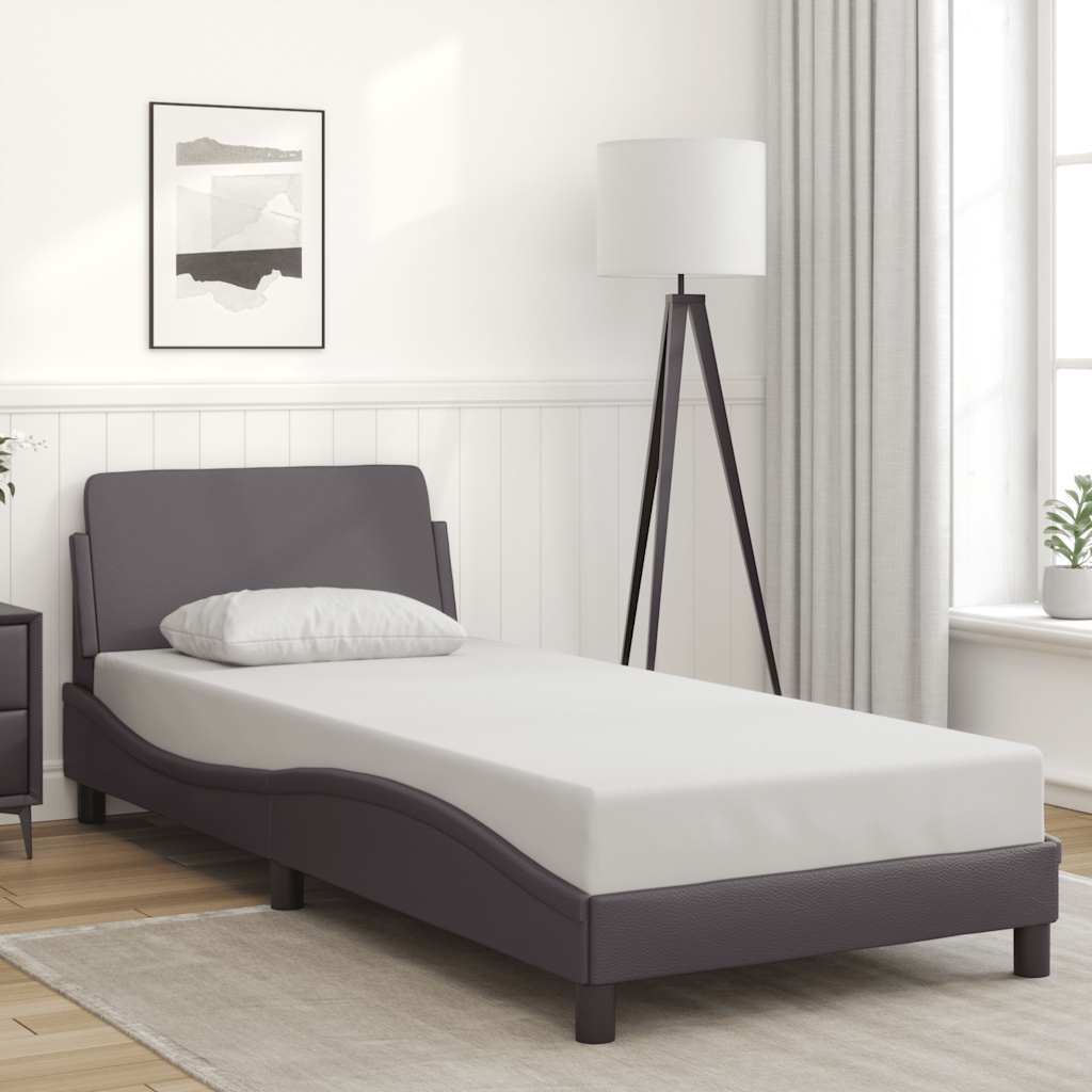 sengeramme Dover 90x190 cm kunstlæder grå