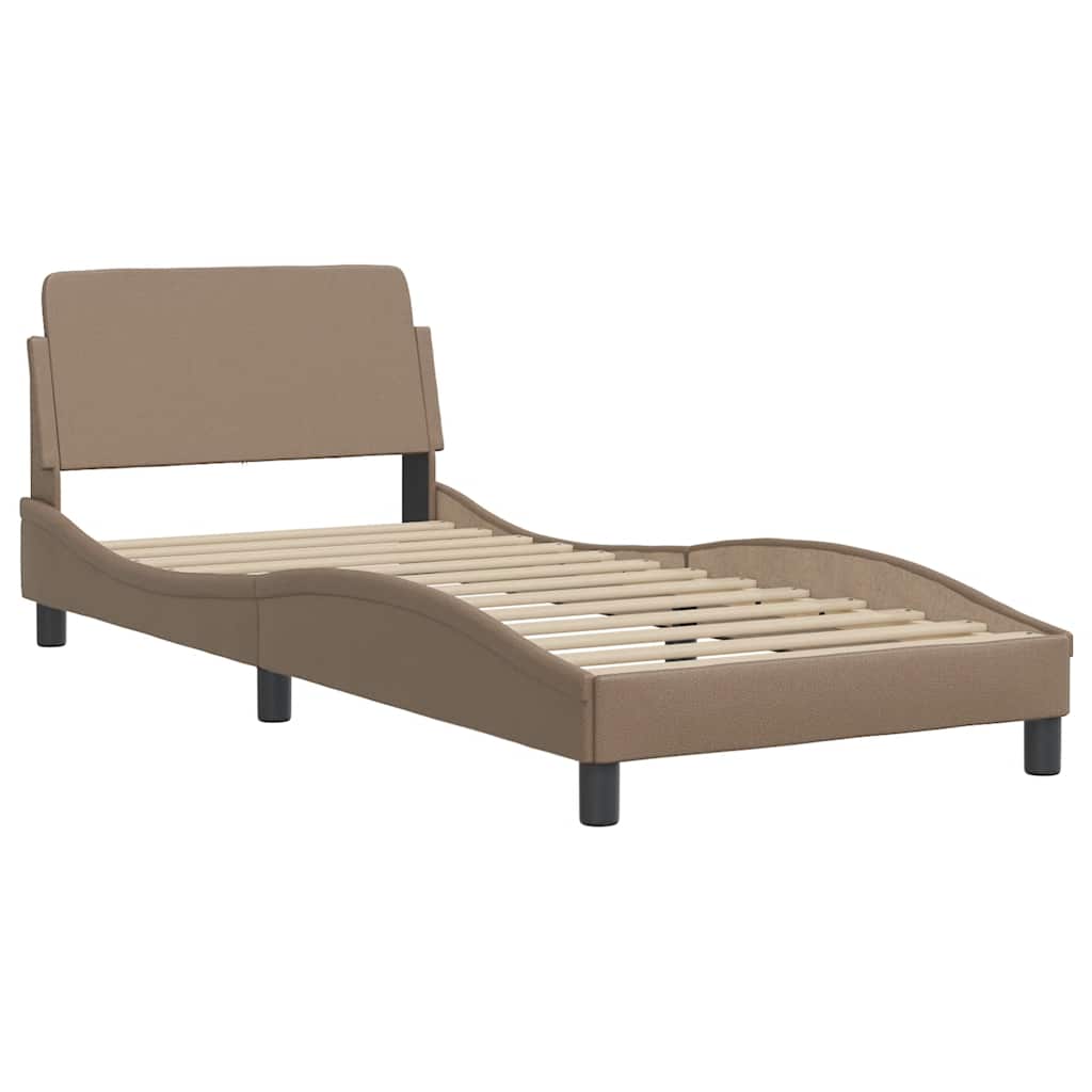 sengeramme Dover 90x190 cm kunstlæder cappuccinofarvet