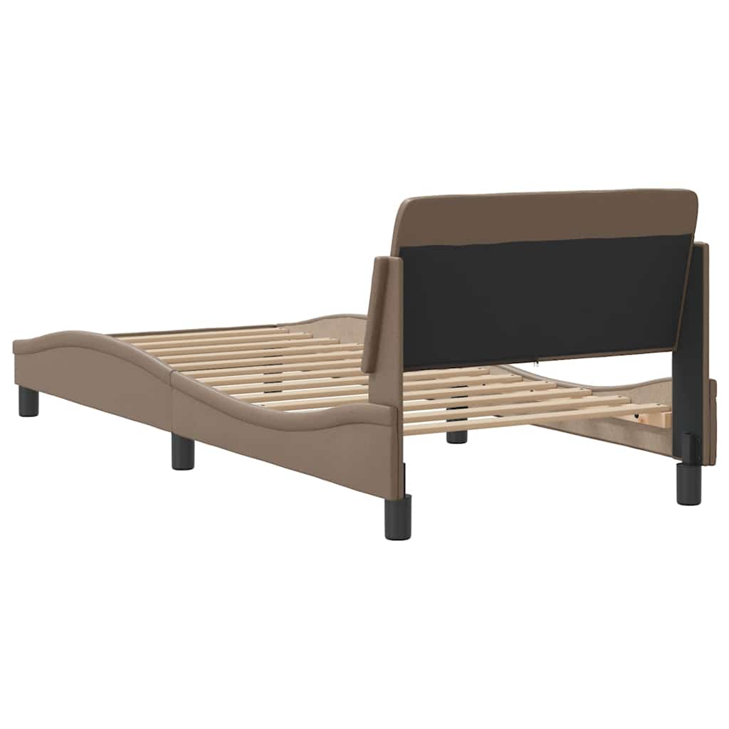 sengeramme Dover 90x190 cm kunstlæder cappuccinofarvet