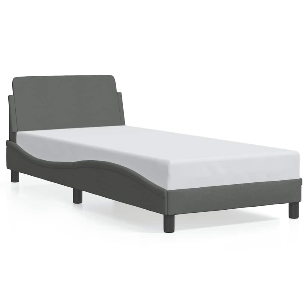 sengeramme Dover Mørkegrå 90x200 cm Stof