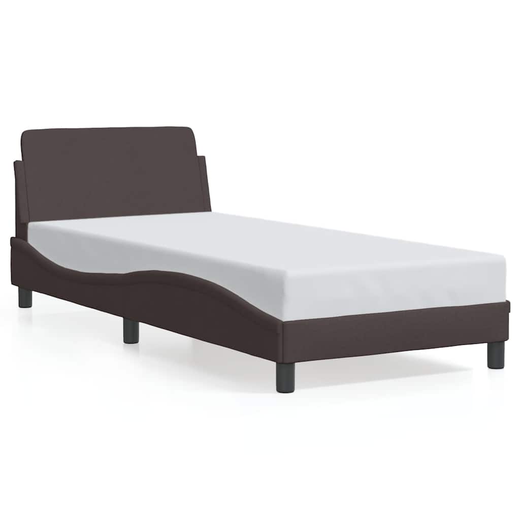 sengeramme Dover Mørkebrun 90x200 cm Stof