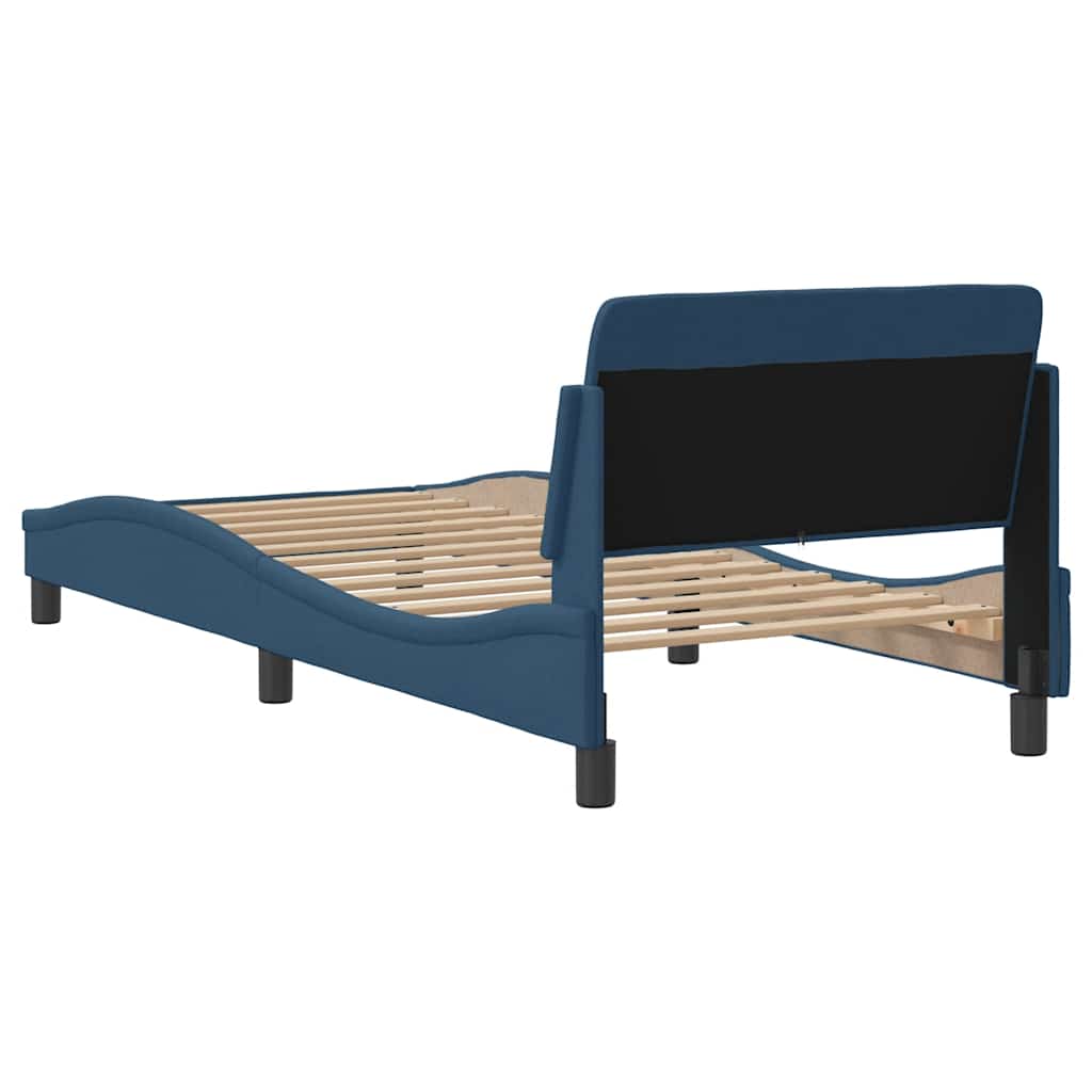 sengeramme med sengegavl Dover Blå 90x200 cm Stof