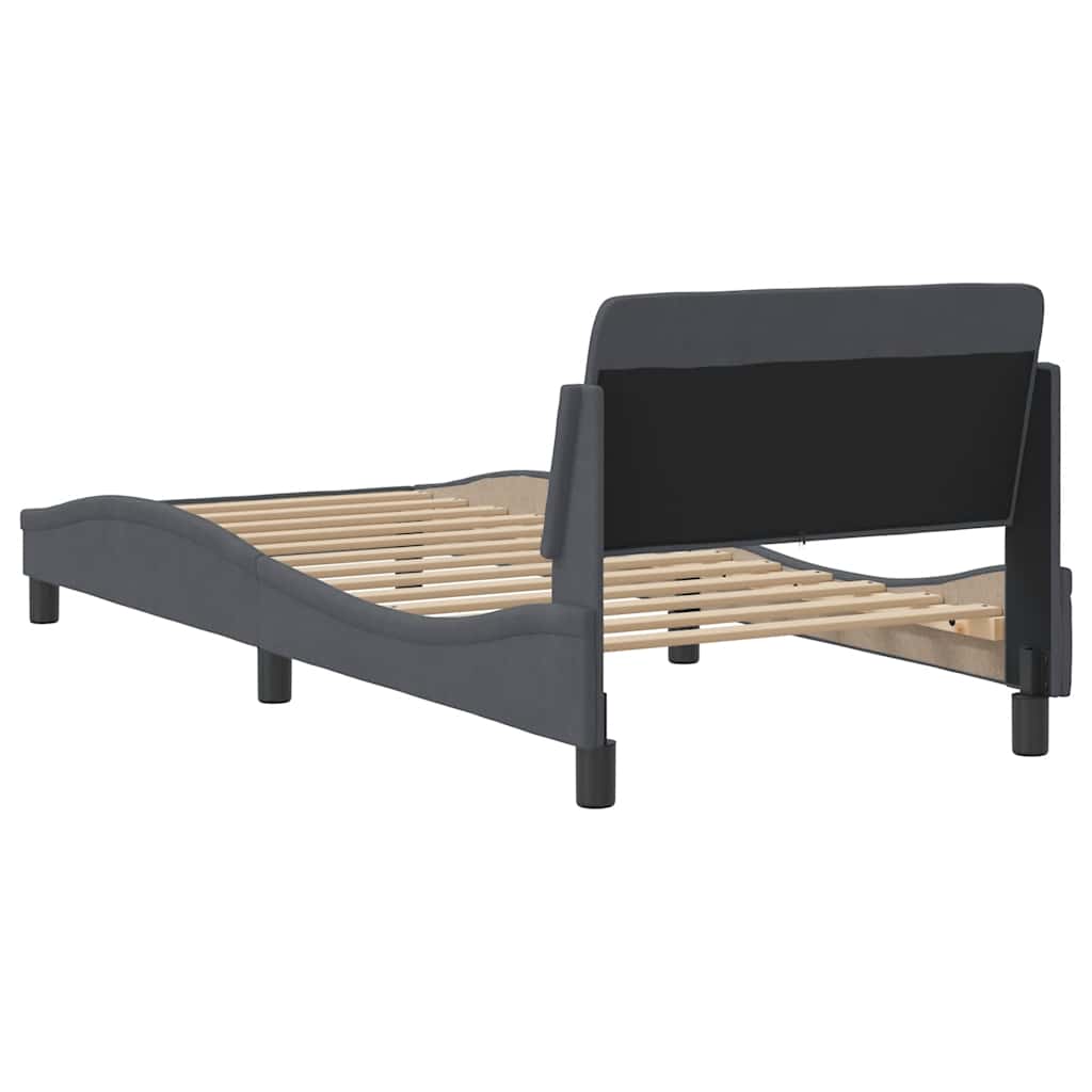 sengeramme Dover Mørkegrå 90x200 cm Fløjl