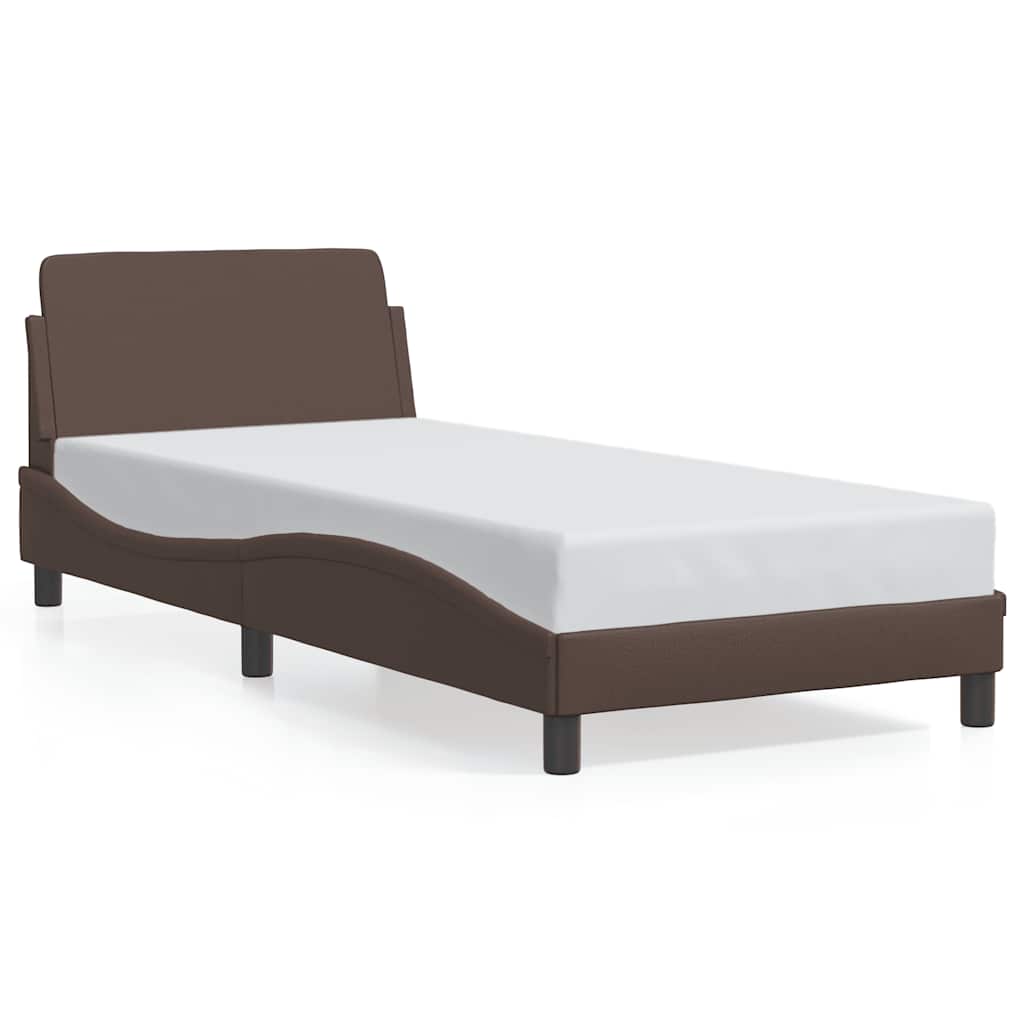 sengeramme Dover 90x200 cm kunstlæder brun