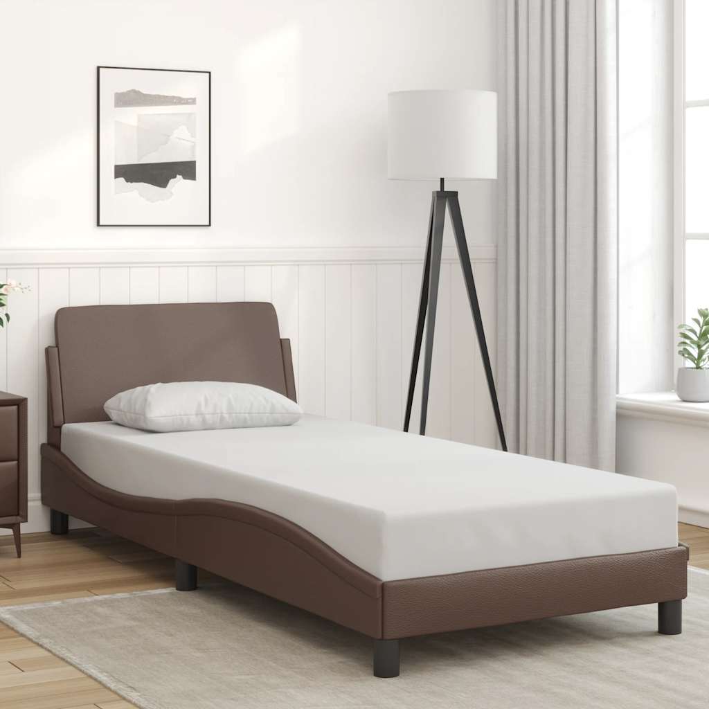 sengeramme Dover 90x200 cm kunstlæder brun