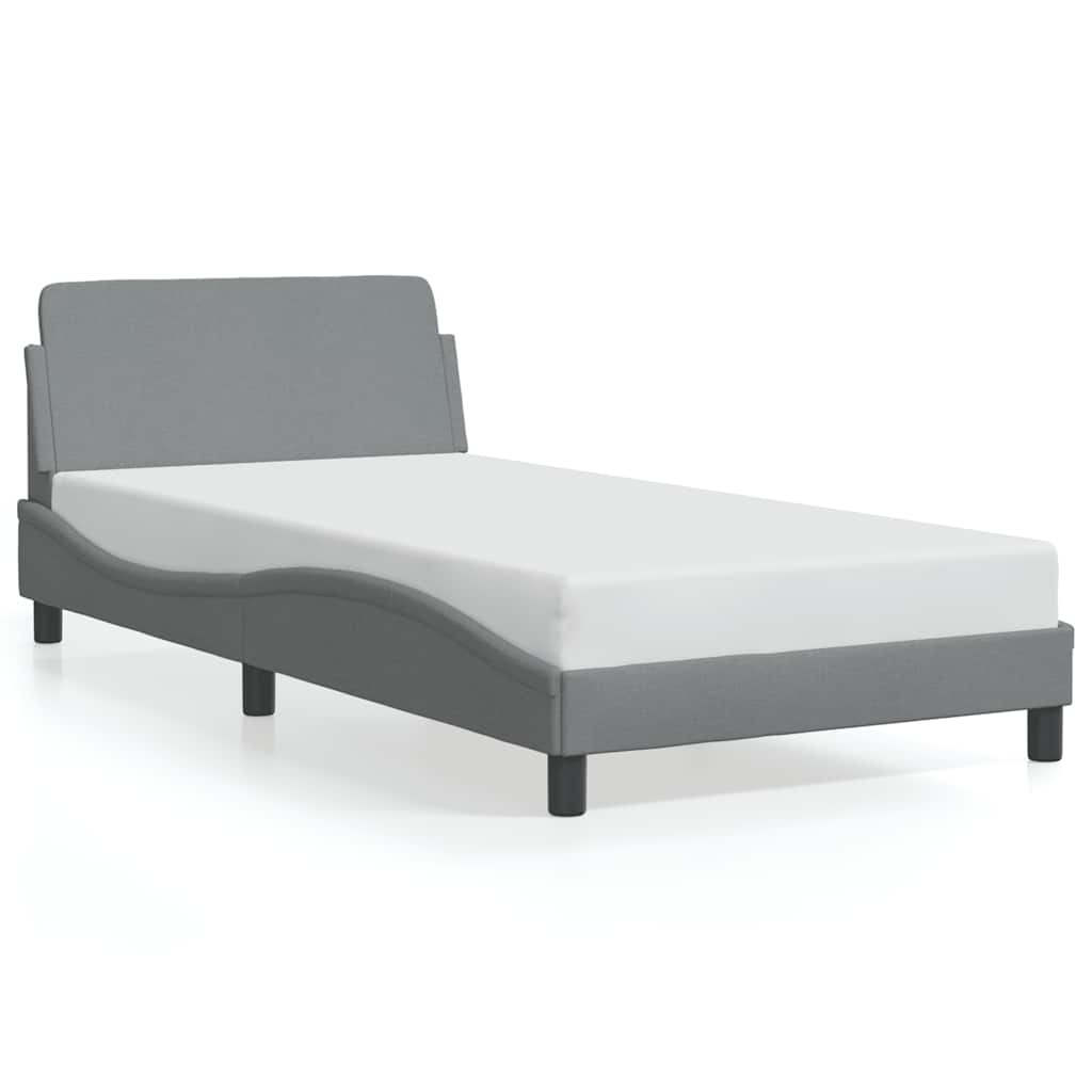 sengeramme Dover Lysegrå 100x200 cm Stof