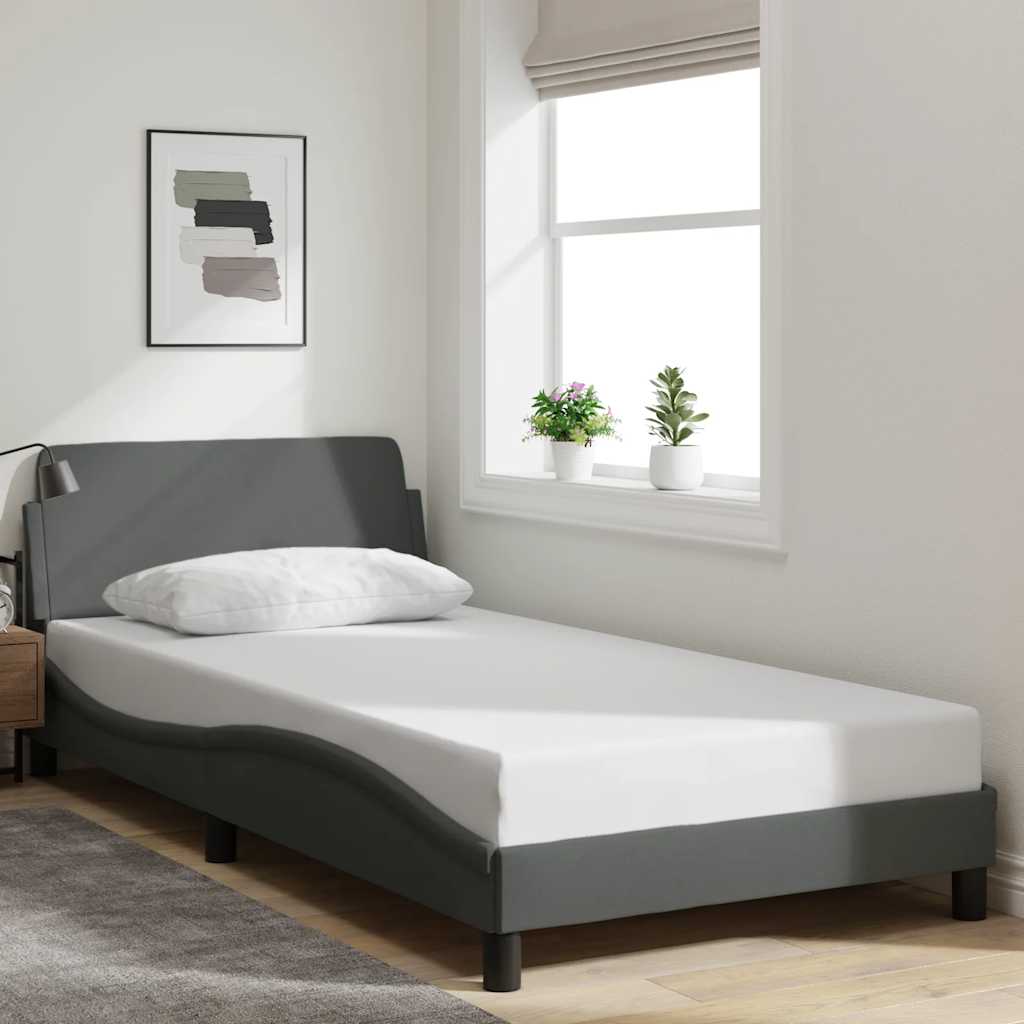 sengeramme Dover Mørkegrå 100x200 cm Stof