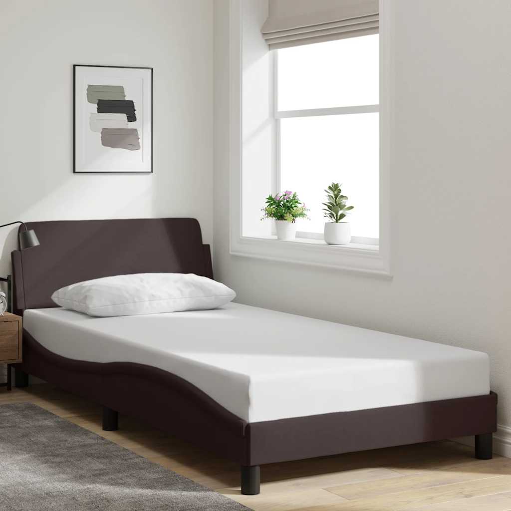 sengeramme Dover Mørkebrun 100x200 cm Stof