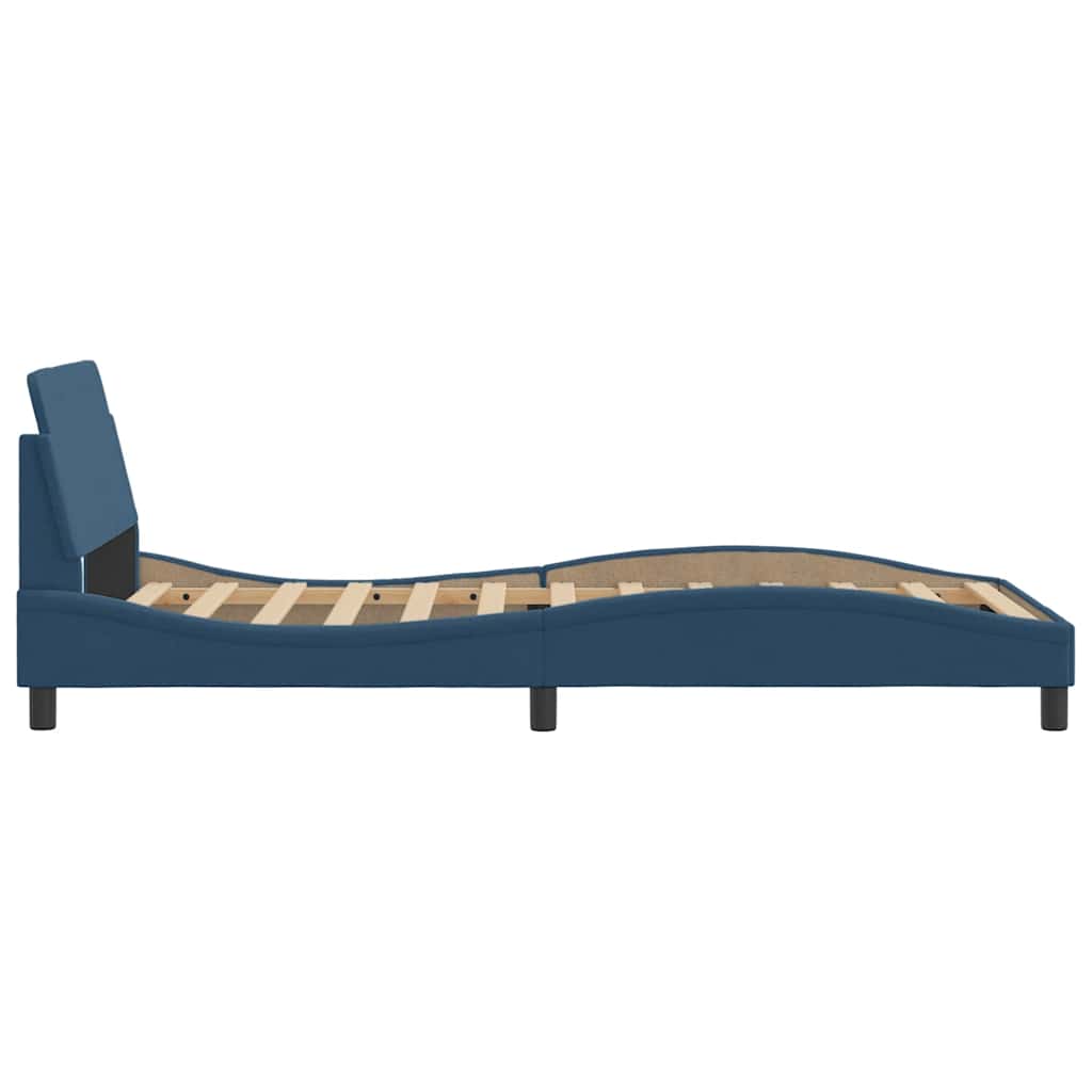sengeramme med sengegavl Dover Blå 100x200 cm Stof