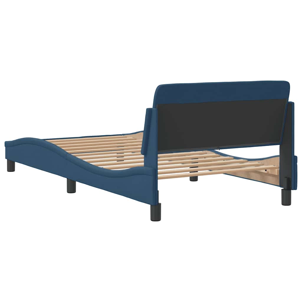 sengeramme med sengegavl Dover Blå 100x200 cm Stof