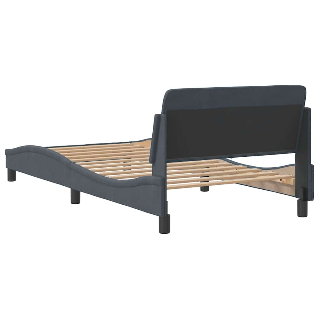 sengeramme Dover Mørkegrå 100x200 cm Fløjl