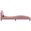 sengeramme med sengegavl Dover Pink 100x200 cm Fløjl