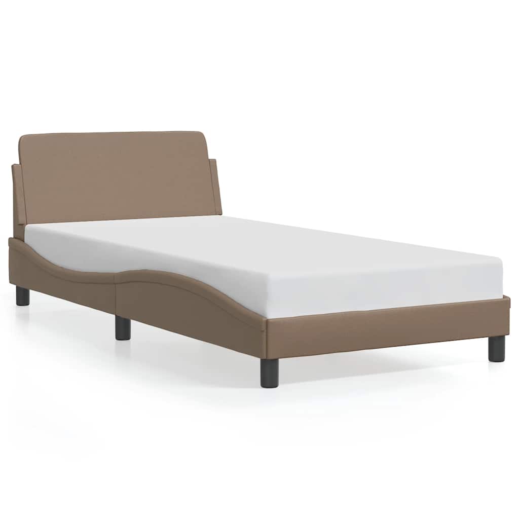 sengeramme Dover 100x200 cm kunstlæder cappuccinofarvet