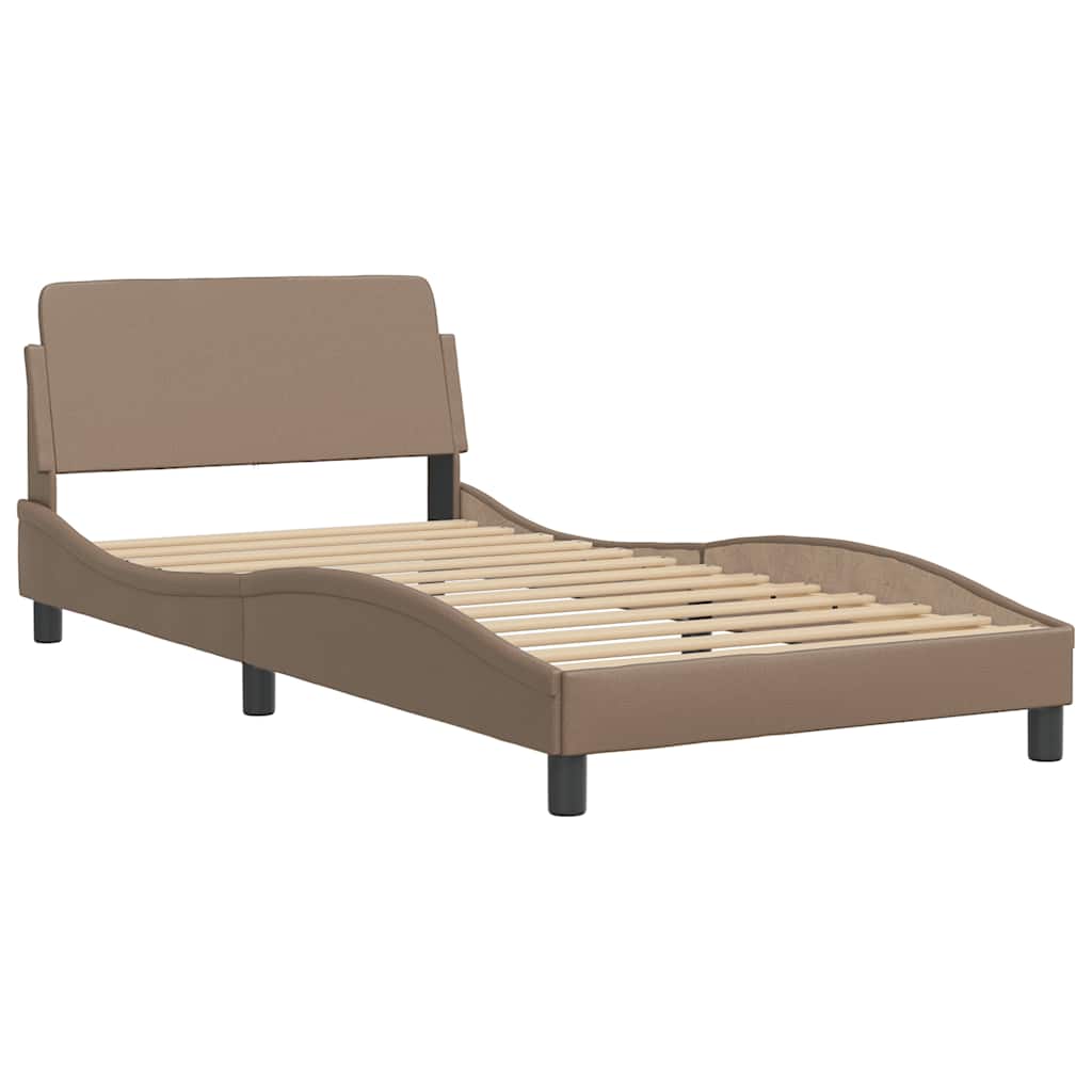 sengeramme Dover 100x200 cm kunstlæder cappuccinofarvet