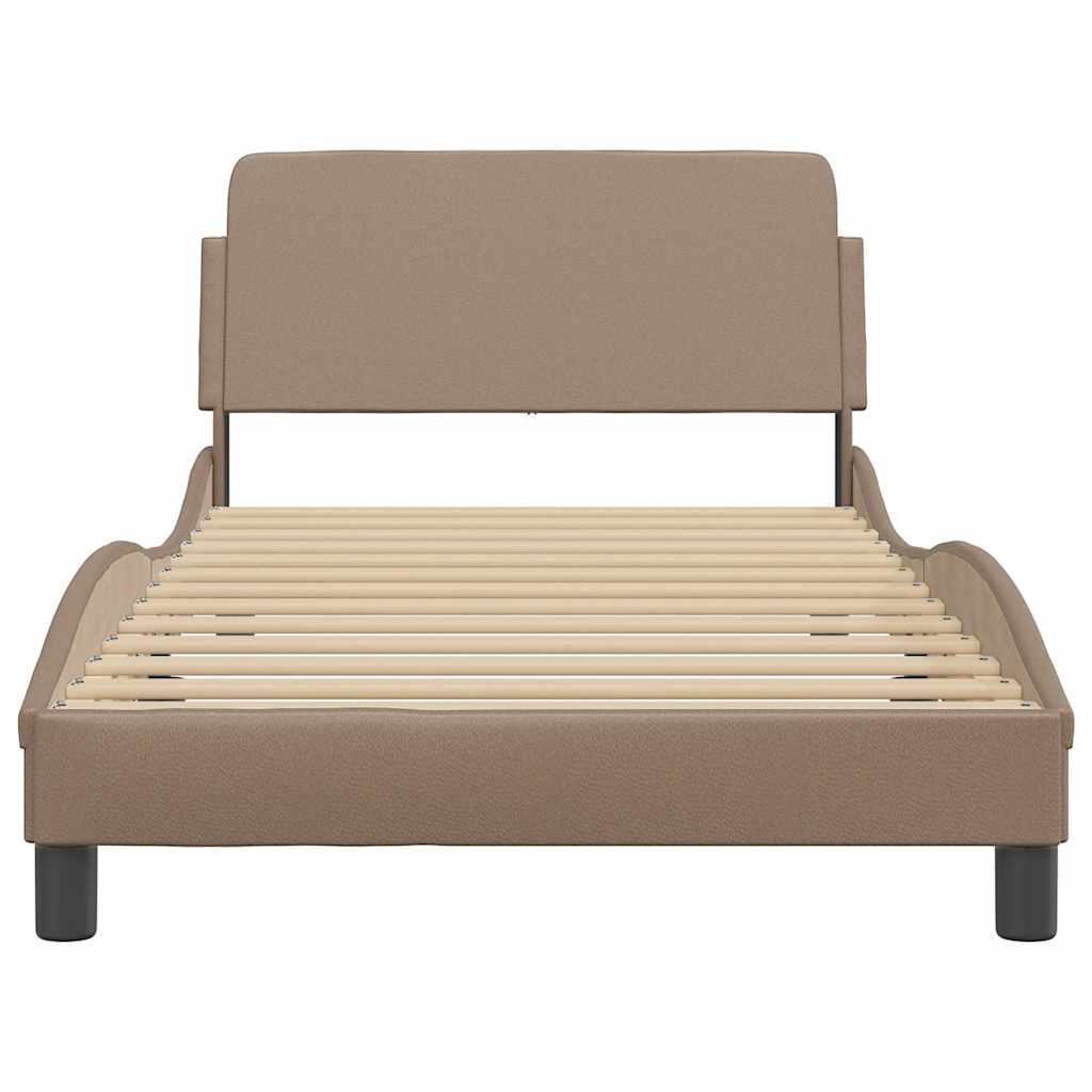 sengeramme Dover 100x200 cm kunstlæder cappuccinofarvet