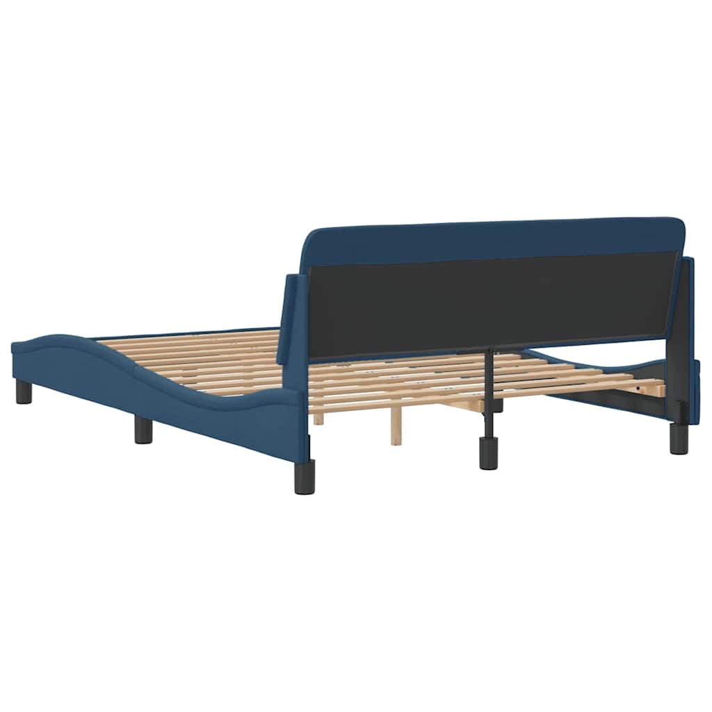 sengeramme med sengegavl Dover Blå 120x200 cm Stof