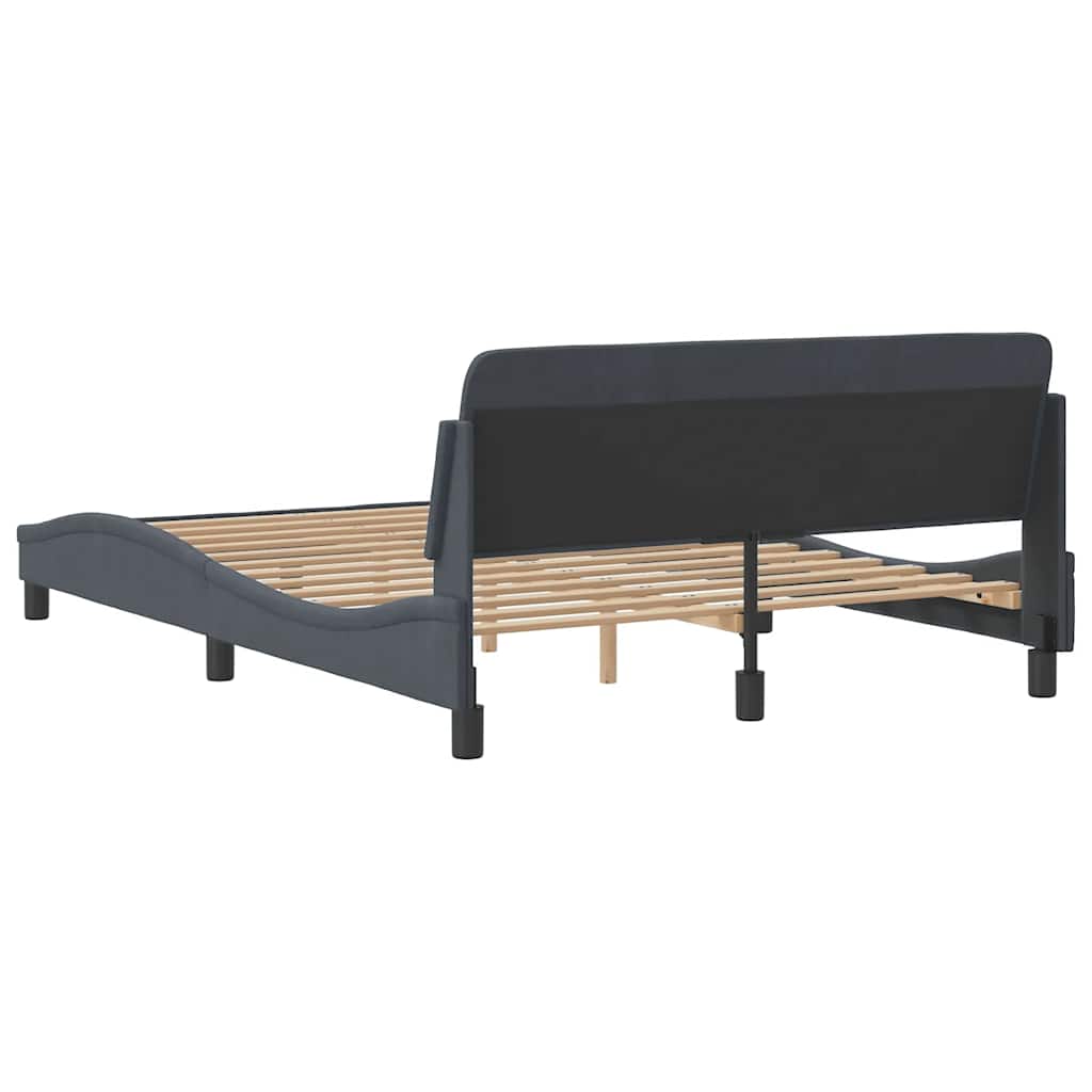 sengeramme Dover Mørkegrå 120x200 cm Fløjl