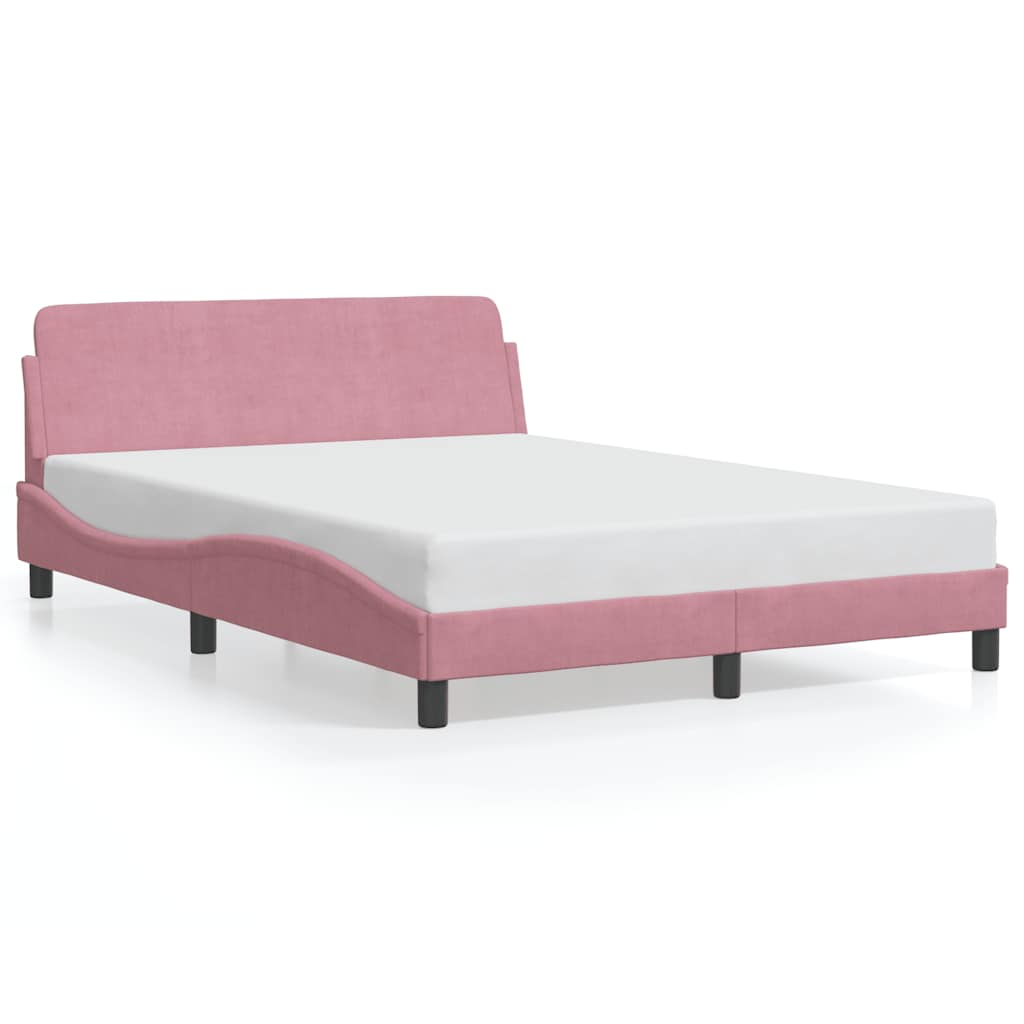 sengeramme med sengegavl Dover Pink 120x200 cm Fløjl