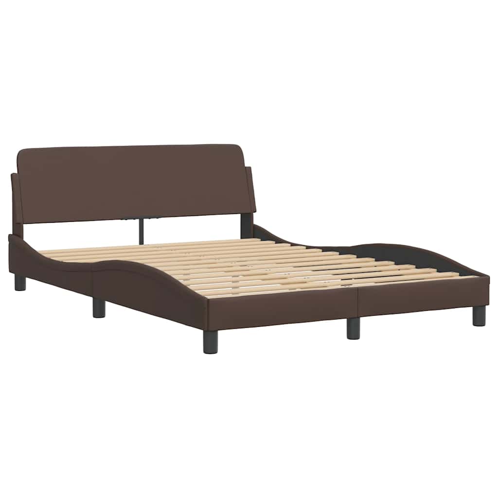 sengeramme Dover 120x200 cm kunstlæder brun