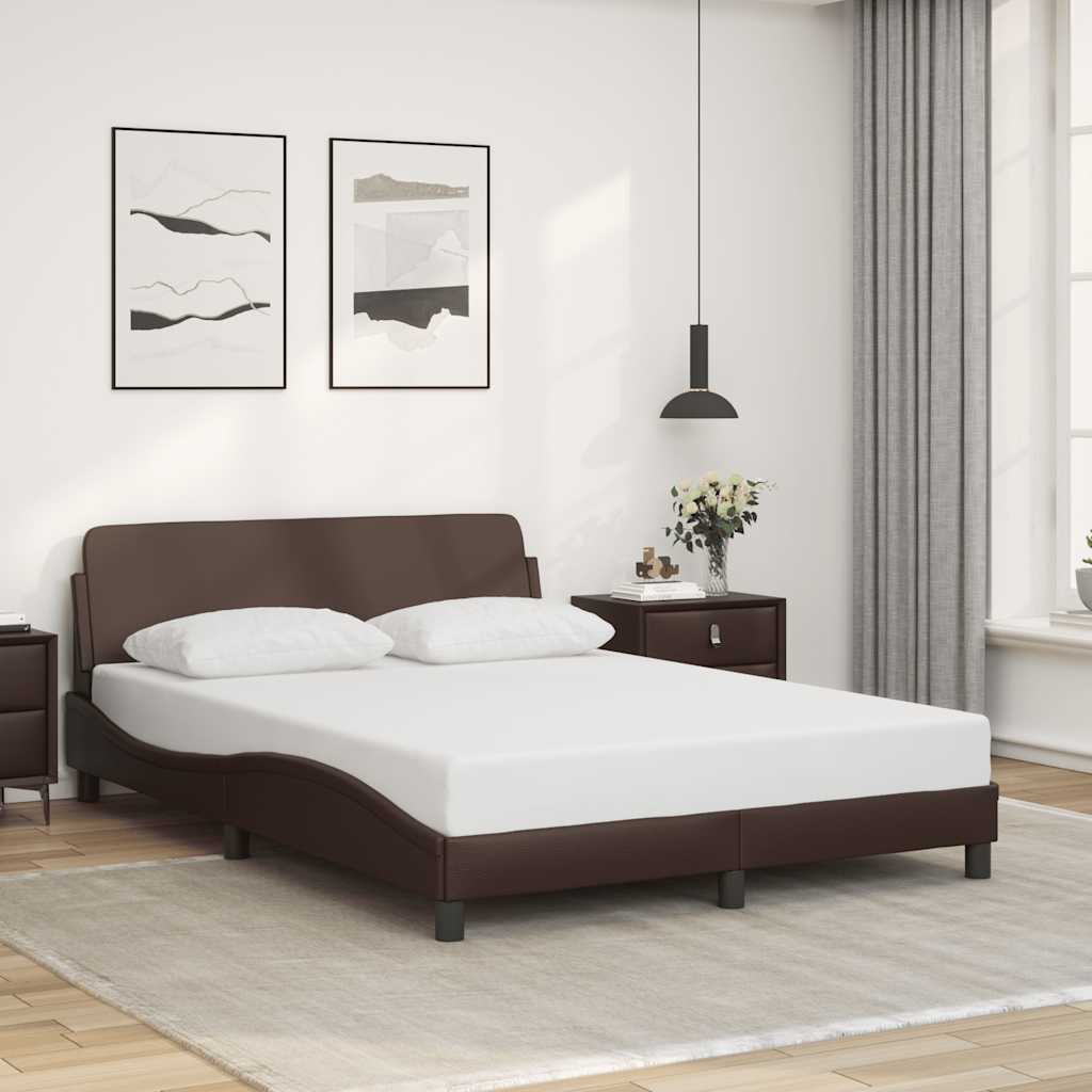 sengeramme Dover 120x200 cm kunstlæder brun