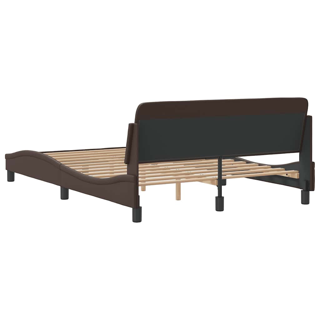 sengeramme Dover 120x200 cm kunstlæder brun