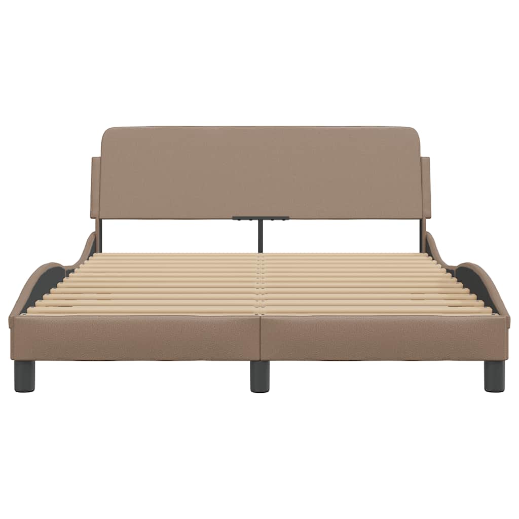 sengeramme Dover 120x200 cm kunstlæder cappuccinofarvet