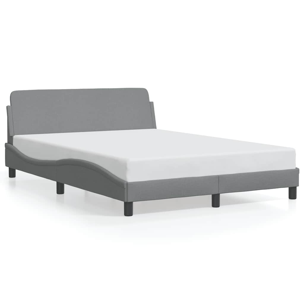 sengeramme Dover 140x190 cm stof lysegrå