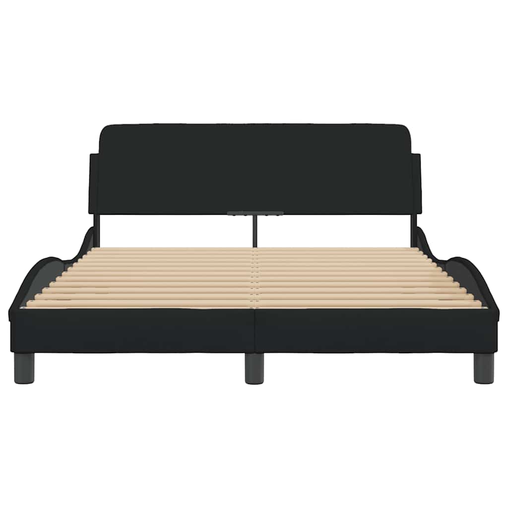 sengeramme Dover 140x190 cm stof sort